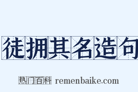 徒拥其名造句是什么意思的图片